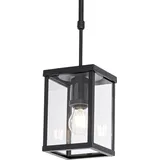 QAZQA Charlois 1-flg. E27 14 cm Rechteckig Schwarz