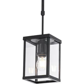 QAZQA Charlois 1-flg. E27 14 cm Rechteckig Schwarz