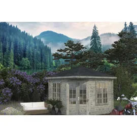 Palmako Holz-Pavillon Melanie Grau BxT: 330 cm x 330 cm inkl.Fußboden