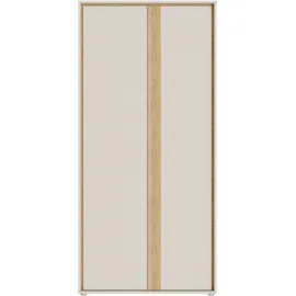 Forte Drehtürenschrank WEXLIN 91,3 x 193,7 x 60 cm Beige