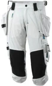 Mascot Dreiviertel-Hose, Hängetaschen, Stretchs Dreiviertel-Hose Größe C47, weiss