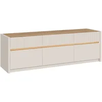 Forte Lowboard »Oak SquareTV-Board, TV-Schrank«, TV-Board, Beleuchtung, grifflos, Klappen