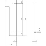 Intersteel Hausnummer 1 XL Edelstahl schwarz matt 300 mm