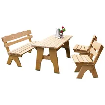 FRG Sitzgarnitur Gartengarnitur 4teilig 150cm Kiefer imprägniert - Braun