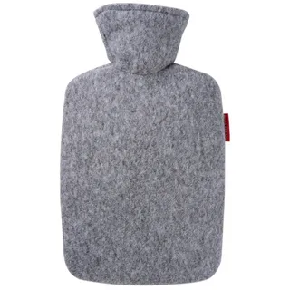 Hugo Frosch Wärmflasche Klassik 1,8 l mit Strickbezug Filzoptik grau-melange