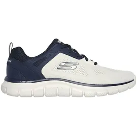 SKECHERS Track Off White Engineered Mesh / Pu / Navy Trim 42