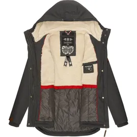 Marikoo Damen warme Winterjacke mit Kapuze Bikoo grau, Gr. S - S