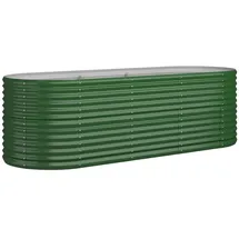 vidaXL Hochbeet Pulverbeschichteter Stahl 224 x 80 x 68 cm Grün