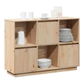 vidaXL Sideboard 110,5x35x80 cm Massivholz Kiefer