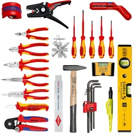 Knipex Modular X18 Elektro Werkzeugrucksack 22-teilig gelb, rot, schwarz 53 x 21 x 34 cm