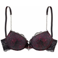 LASCANA Push-up-BH Damen schwarz-aubergine Gr.70B