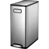 EKO Ecofly Tretmülltrenner Edelstahl 2x20 Liter Edelstahl matt, AFP-beschichtet