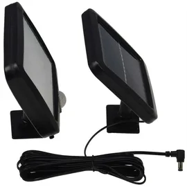 ChiliTec Solar Wandleuchte m. Bewegungsmelder 300lm, 6000K, Akku, externe Solarzelle - Schwarz