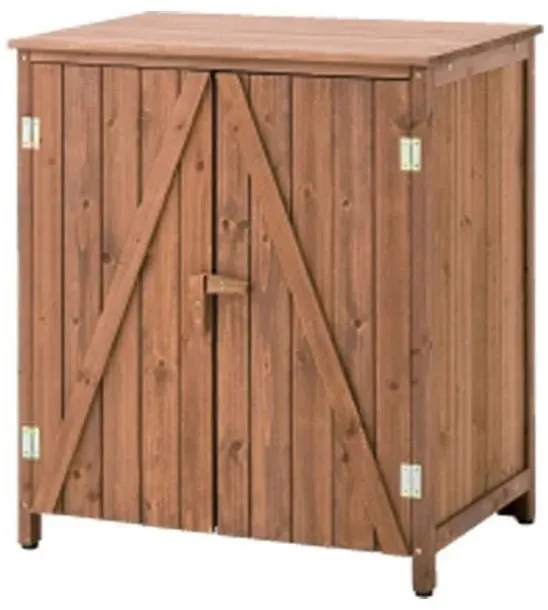 Gartenschrank wetterfest Divit GI44 Geräteschuppen aus Tannenholz wetterfest 70 x 50 x 80 cm braun