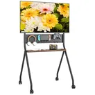 muchen TV-Ständer TV Ständer Rollbar für 32-85 Zoll Fernseher bis 60kg Höhenverstellbar, (bis 85 Zoll, Für Fernseher 85 75 65 58 55 43 40 32 Zoll, Für SAMSUNG HISENSE PHILIPS LG TCL Fernseher) schwarz