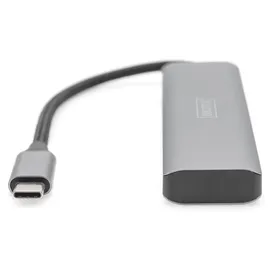Digitus DA-70246 USB-Hub 4 Port USB-A USB 3.1 Gen1 5 GBit/s mit Aluminiumgehäuse Dunkelgrau DA-70246