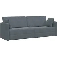 VidaXL Schlafsofa 2-in-1 Dunkelgrau 213x144x60 cm Velvet