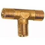Riegler T-Stück, außen/außen/außen, R 1/8, SW 10, Messing blank