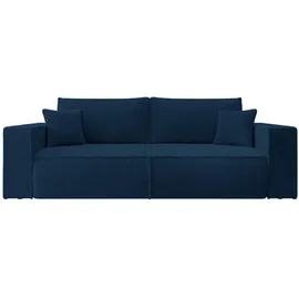 Selsey Schlafcouch Kordsamt 3-Sitzer Dunkelblau