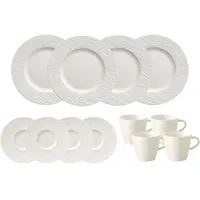 Villeroy & Boch Manufacture Rock Kaffeeservice 12-tlg. weiß