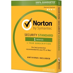 Norton Security Standard (1 Jahr / 1 Gerät) (Neueste Version + kostenlose Updates)
