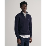 GANT Troyer »COTTON PIQUE HALFZIP«, Gr. L, Evening blue, - blau -