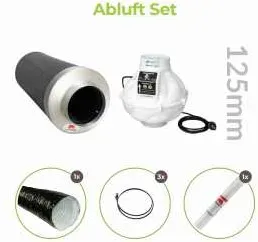 Abluft Set 125mm | Drezahlregler | maximal 800 m&sup3;/h