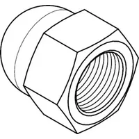Industrial Quality Supplies DIN 1587 Sechskant-Hutmutter, hohe Form, 6