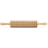 Folkroll Teigroller FOLKROLL "3D-Motiv-Teigrolle", braun, L:43cm, Buchenholz, Teigroller, Hundepfote