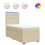 Maison Exclusive - Boxspringbett Mit Matratze Creme 90x190 Cm Sto