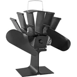 Wiltec - Kaminofenventilator mit 2 Flügeln 70 bis 350°C, Ofenventilator ohne Strom, Kaminventilator für eine effiziente und umweltfreundliche