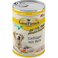 LandFleisch Hund Classic Geflügel mit Reis & Gartengemüse extra mager 6 x 400g