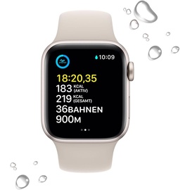Apple Watch SE 2022 GPS + Cellular 44 mm Aluminiumgehäuse polarstern, Sportarmband polarstern