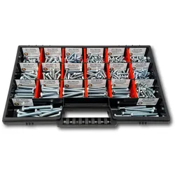 Sechskantschrauben Sortiment M4-M5-M6 // 8mm-50mm 350 tlg. Schraubenbox DIN 933 Vollgewindeschrauben Maschinenschrauben Sechskantschrauben