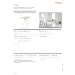 VEPA Konferenztisch VPAX für 10 Personen TVPXR360120 360x120cm Tesla