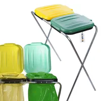 BEGRIS® Müllsackständer 60x40x70 cm Müllsackständer stabil 2 Ständer Müllsäcke 120L Buntes Müllsackhalter mit deckel