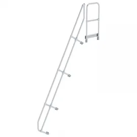 MUNK zweiter Handlauf für Treppe mit Plattform 60° 13 Stufen