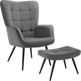 Tectake tectake® Sessel Hygge gepolstert,