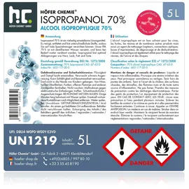 Höfer Chemie Isopropanol 70% 2 x 5 l