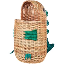 Aufbewahrungskorb Rattan naturfarben Drachenform 51 cm CRADOCK