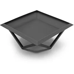 The Favilla Feuerkorb schwarz Premium-Feuerstelle (pulverbeschichtet) Wetterfester Stahl, für Garten