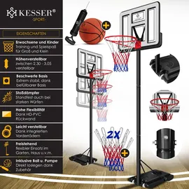 Kesser Basketballkorb Premium weiß 230 - 305 cm