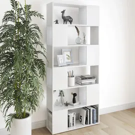 vidaXL Bücherregal Raumteiler 80 x 24 x 186 cm Weiß
