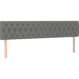 vidaXL Boxspringbett 200 x 200 cm Dunkelgrau