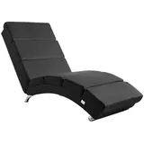 CASARIA Relaxliege London Webstoff 186 x 89 x 55 cm Anthrazit mit Liegeposition