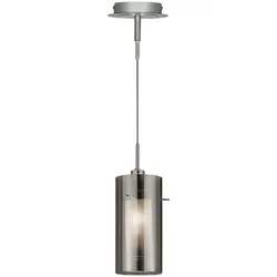 Design Decken Pendel Lampe Glas rauch Ess Zimmer Beleuchtung Hänge Lampe im Set inkl. LED Leuchtmittel