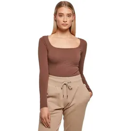 URBAN CLASSICS Organic Langarm-body Bark 4XL