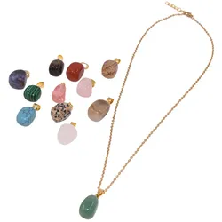 Kette und Anhänger-Set FIRETTI "Multipack Schmuck Geschenk Halskette Edelsteine", bunt (gelbgoldfarben, schwarz, weiß, rosa, braun, blau, grün, hellbraun, türkis, orange, rot), Schmuck-Sets, Damen, Edelstahl, Stein, Made in Germany - mit Edelsteinen