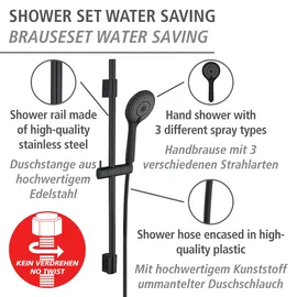 Wenko Brauseset Watersaving Schwarz 25453100
