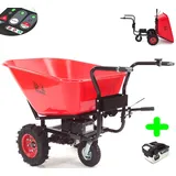 Elektrische Schubkarre 240l Dreirad Motorschubkarre Li-ion Akku 18,5v Schubkarre Elektro Dumper 55965